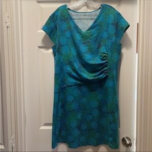 Kuhl Women's Blue and Green Patterned Cool Max Dress Stay Cool In Heat Size XL